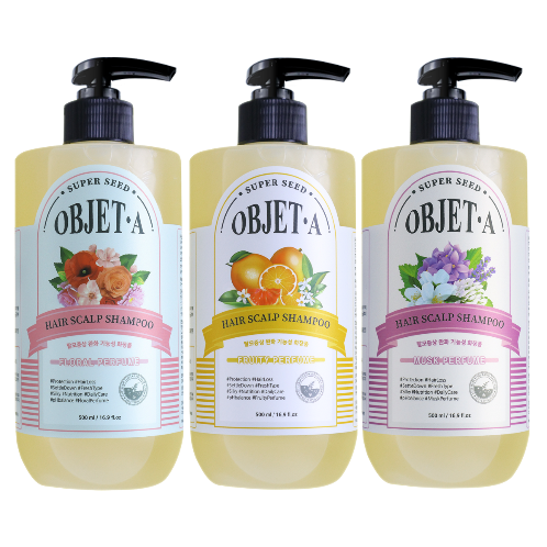OBJETA SUPER SEED HAIR SCALP SHAMPOO 500ml (FLORAL,FRUITY, MUSK)