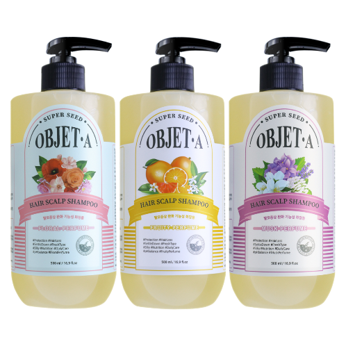 OBJETA SUPER SEED HAIR SCALP SHAMPOO 500ml (PERFUME :  FLORAL, FRUITY, MUSK)